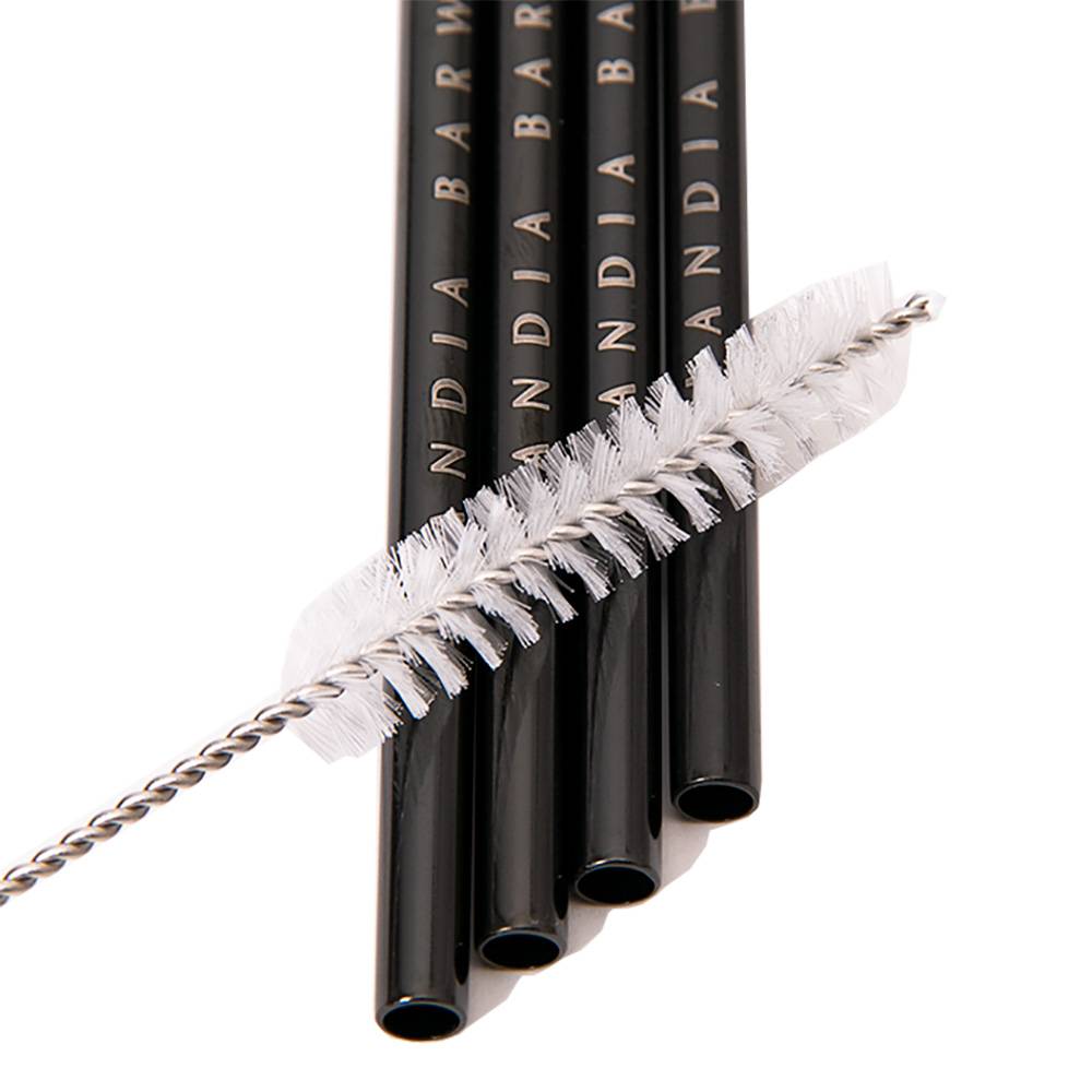 ZELLERFELD Trinkhalme 6x Stück Strohhalm Trinkhalmlöffel Set Edelstahl Modern Dessert Loeffel S0l3e0qh