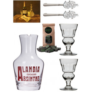 Absinth Karaffe Gläser Löffel Set